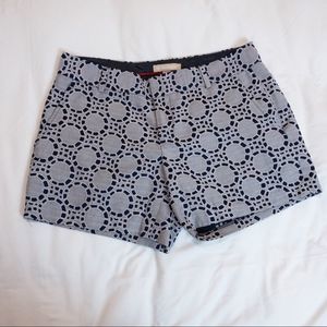 𝅺Banana Republic Navy & Grey Circle Motif Shorts - Size 4